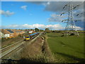 Train, railway and transmission towers, Portskewett