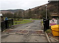 SS8596 : Grid across the entrance to Cymer Afan Primary School, Cymmer by Jaggery