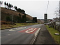 End of the 20 zone at the western edge of Cymmer