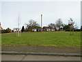 Bungalows next to the green