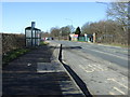 Bus stop on the A614