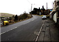 Yellow grit box alongside Maesteg Road, Cymmer