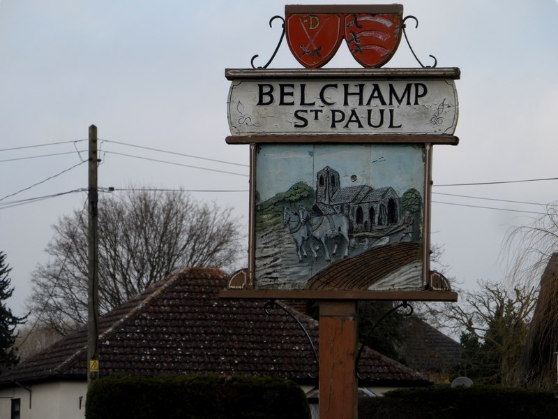 Village Sign, Belchamp St Paul © Bikeboy :: Geograph Britain And Ireland