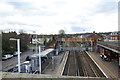 Egham railway station from the footbridge