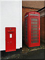 GR postbox and ER K6 telephone box