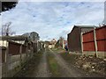 Newcastle-under-Lyme: lane behind gardens of Duke Street and Stubbsfield Road