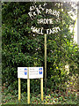 TM1576 : Hall Farm & Pecks Farmhouse sign by Geographer