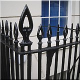 SU4111 : Stylish points to iron railings, Portland Terrace, Southampton by Robin Stott