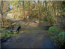 SS7413 : A ford in Affeton Wood by Roger A Smith