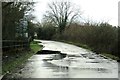 Flooded road near Brill