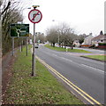 No right turn sign near Montgomery Road, Malpas, Newport