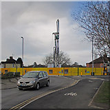 TL4757 : Perne Road: building by the roundabout by John Sutton