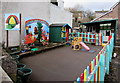 Colourful outdoor play area, Little Acorns Nursery, Littledean