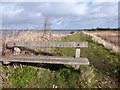 TA0023 : Memorial bench on the Viking Way at Barton Cliff by Graham Hogg