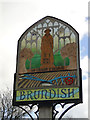 The village sign at Brundish (detail)