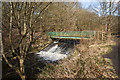 The footbridge over Bradshaw Brook weir