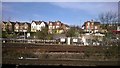 Junction of Springfield Road and Alexandra Road, Wimbledon, from the railway