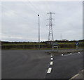 ST1379 : Wires over Llantrisant Road near Radyr, Cardiff by Jaggery