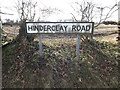 TM0478 : Hinderclay Road sign by Geographer