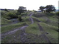 Mountain / motocross bike track near Morlais Castle Quarries