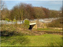SD8332 : Burnley Barracks Railway Bridge by David Dixon