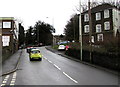 Cars ascend Common Road, Pontypridd