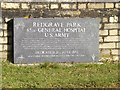 TM0576 : Plaque at the entrance to Redgrave Park by Geographer