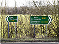 TM0676 : Roadsigns on the A143 Bury Road by Geographer