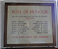 TM3968 : War Memorial in Yoxford church by Adrian S Pye