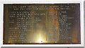 TM3968 : War 1  Memorial brass in Yoxford church by Adrian S Pye