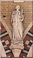 TQ2578 : St Luke, Redcliffe Gardens, Kensington - Statue by John Salmon