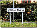 TM2972 : Jubilee Close sign by Geographer