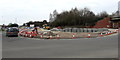 Roundabout work at the edge of the Bruce Street Bridges, Swindon