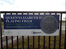 TL7525 : Queen Elizabeth II Playing Field sign by Hamish Griffin