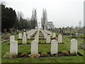 Military graves and War Memorial in Newmarket cemetery