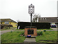 Hundon village sign and memorial for RAF Stradishall 1938-1970