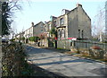 Thornfield Road, from the end of the footpath over the railway