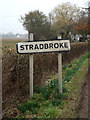 TM2273 : Stradbroke Village Name sign by Geographer