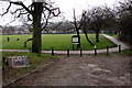 Great Western Railway notice at the entrance to a Swindon park