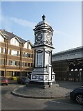 SH2482 : Clock Tower outside Holyhead Railway Station by G Laird