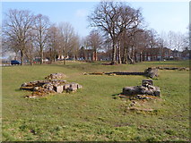 SJ9049 : Ruined foundations of Hulton Abbey by Chris Beaver