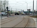 SK5438 : University Boulevard tramway crossing by Alan Murray-Rust