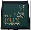 Sign for the Fox at Kirton