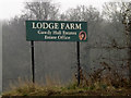 Lodge Farm sign