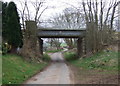 Railway bridge crossing Bescar Lane