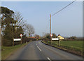 TM2766 : Entering Dennington on the B1117 Saxtead Road by Geographer