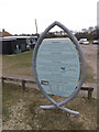 TM4762 : Fisheries Sign on Sizewell Beach by Geographer