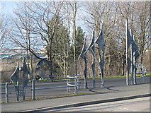 NZ2462 : The Rose Street entrance to Gateshead Riverside Park by Mike Quinn