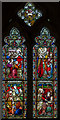 TQ4707 : Stained glass window, St Peter's church, Firle by Julian P Guffogg