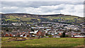 The view over Darwen from the bridleway at Marsh House